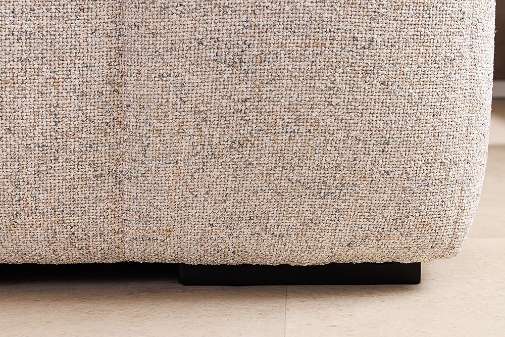 Modernes Ecksofa ZERO GRAVITY 240cm graphit beige Strukturstoff 3-Sitzer Couch
