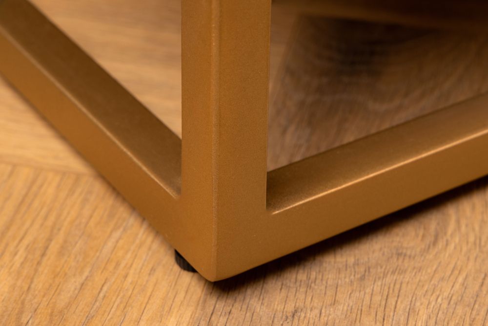 Massivholz Sideboard VULCANO 180cm weiß schwarz Mangoholz mit 3D Schnitzereien handmade Metallgestell gold