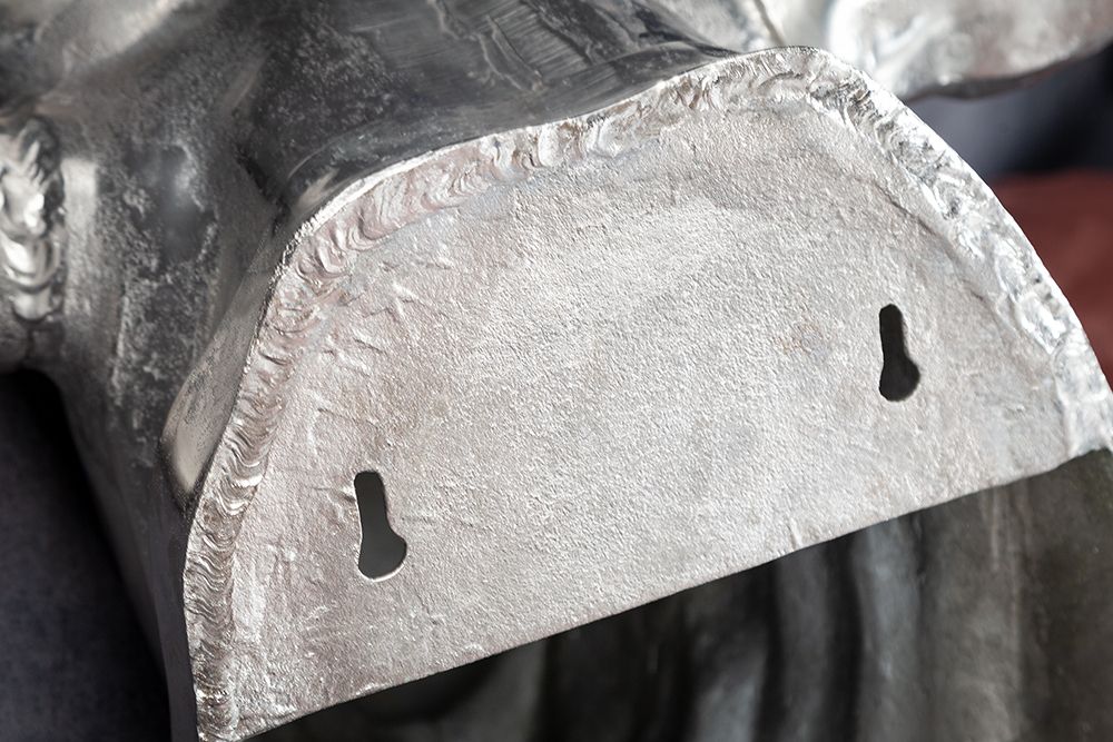 Extravagante Stierkopf Wanddekoration TORERO 65cm silber Deko Schädel