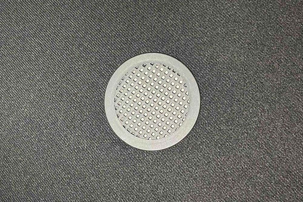 Runder Polsterhocker VOGUE 40cm senfgelb Samt mit Stauraum