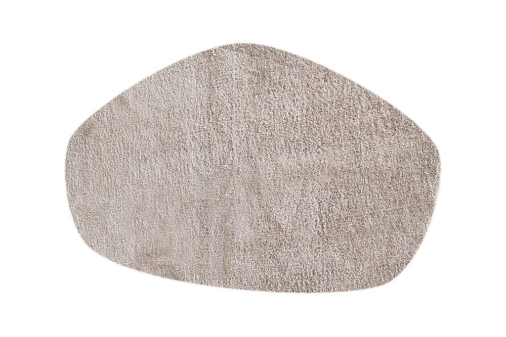 Design Teppich ORGANIC 350x240cm taupe Hochflor Indoor-Teppich organische Form