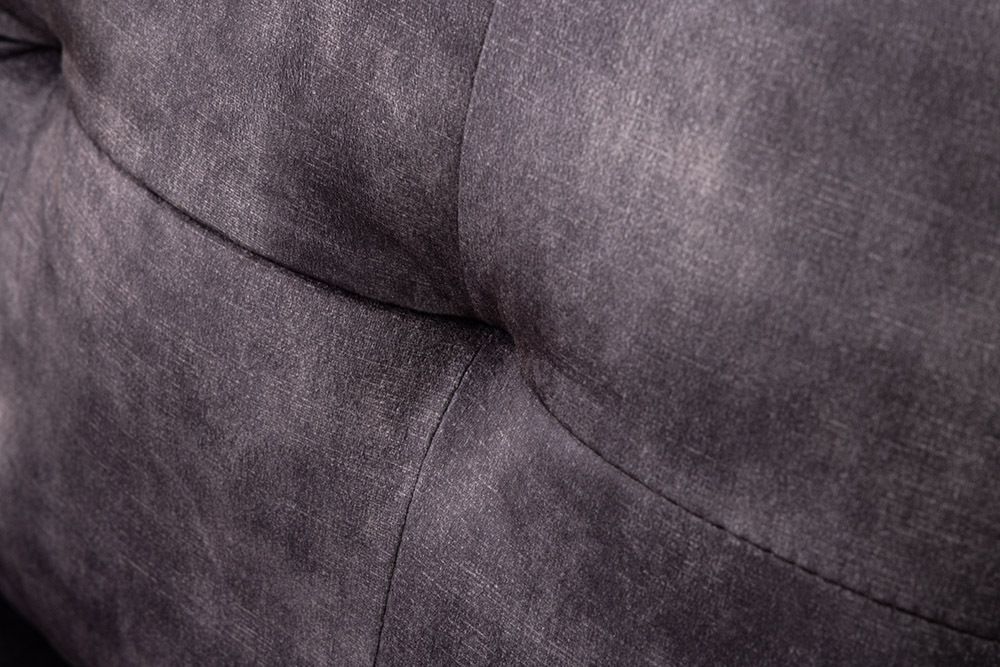 Ecksofa mit Schlaffunktion APARTMENT beidseitig aufbaubar grau Samt inkl. Stauraum