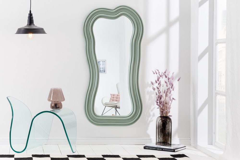 Design Wandspiegel ALICE II 100cm pastell salbeigrün
