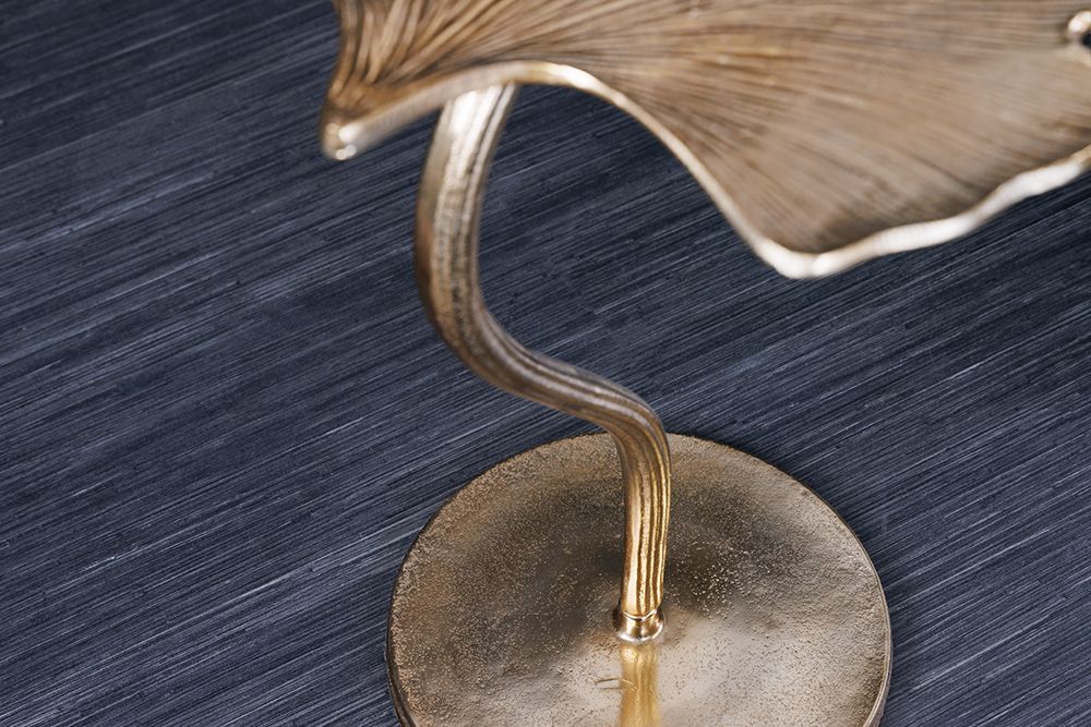 Dekorativer Beistelltisch GINKGO LEAF 55cm gold handmade Metall