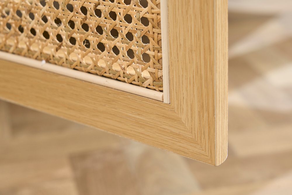 Design Sideboard VIENNA 155cm Wiener Geflecht Rattan Kommode mit Schubladen