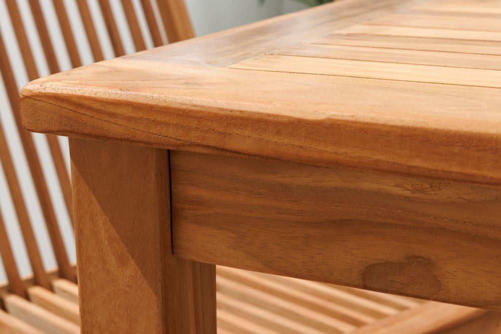Massiver Gartentisch EMPIRE TEAK 150cm natur Teakholz