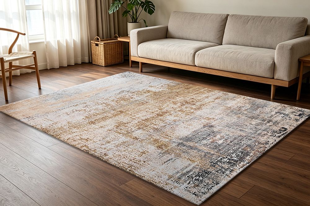 Kurzflor Teppich DESERT PATINA 240x160cm sand greige taupe Indoor