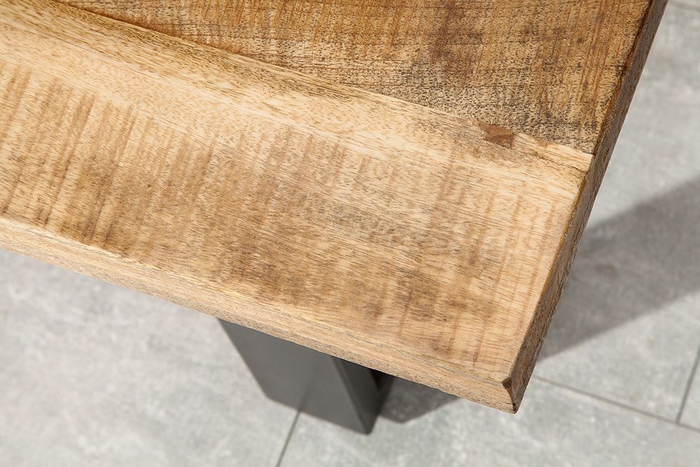 Design Sitzbank IRON CRAFT 170cm Mangoholz Eisen Industrial Design