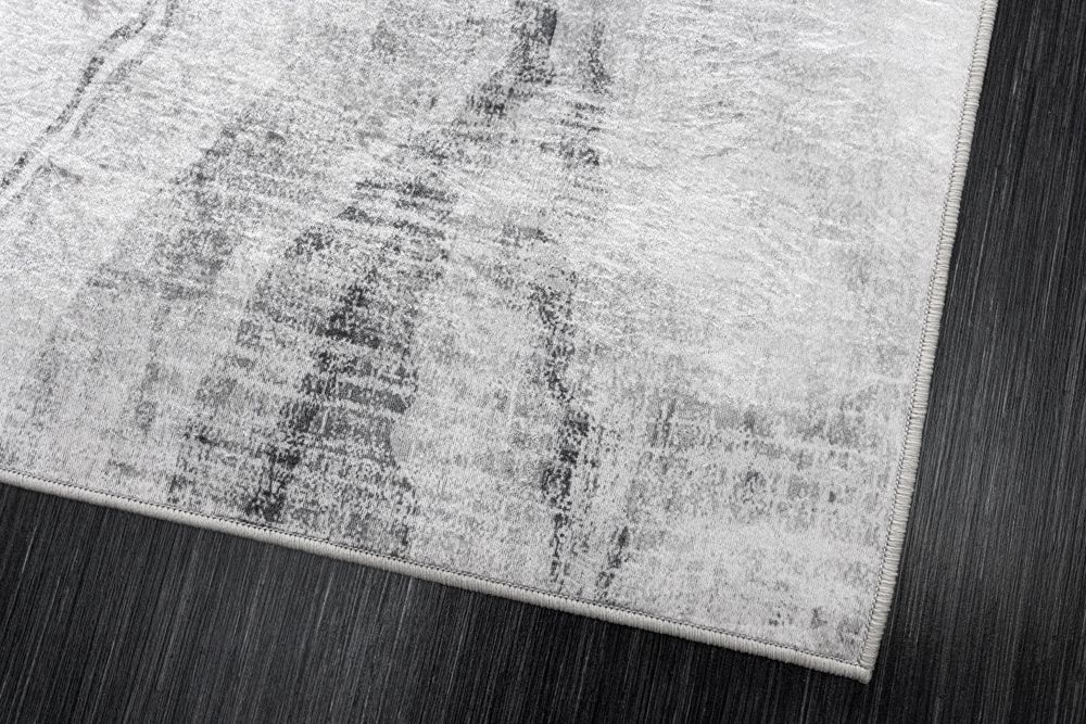 Design Teppich ART RUGS 230x160cm grau weiß Flachgewebe Indoor