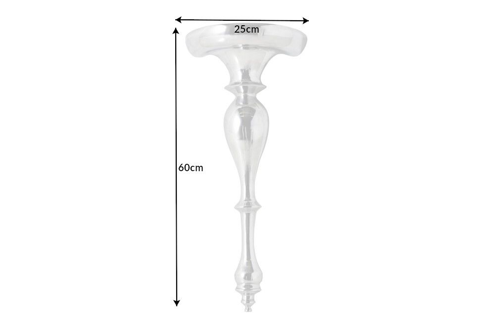 Barocke Wandkonsole SCALA 60cm silber Aluminium Wandregal