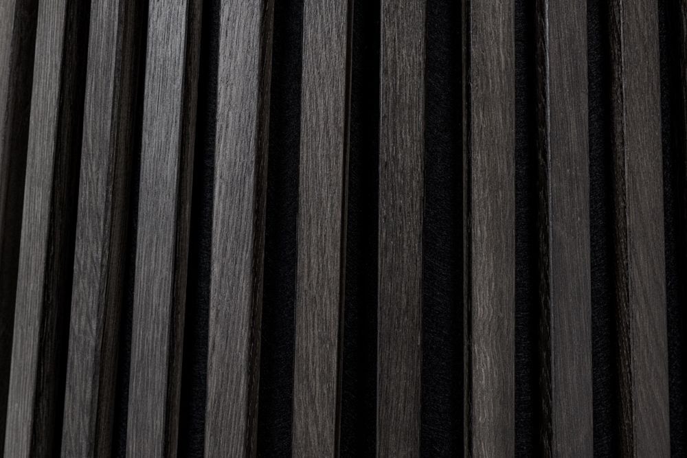 Runder Esstisch VALHALLA WOOD 120cm schwarz Eichenholz Säulenfuß