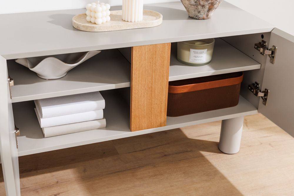 TV-Lowboard COSMO 180cm kaschmir beige Eiche Soft Close Stauraum