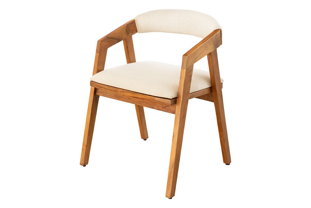 Design Stuhl MAMMUT beige natur massives Akazienholz honey finish