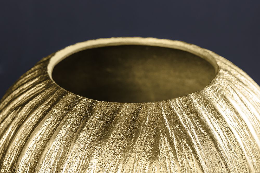Handgefertigte Deko-Vase ELEGANCE 25cm gold antik Hammerschlag Design