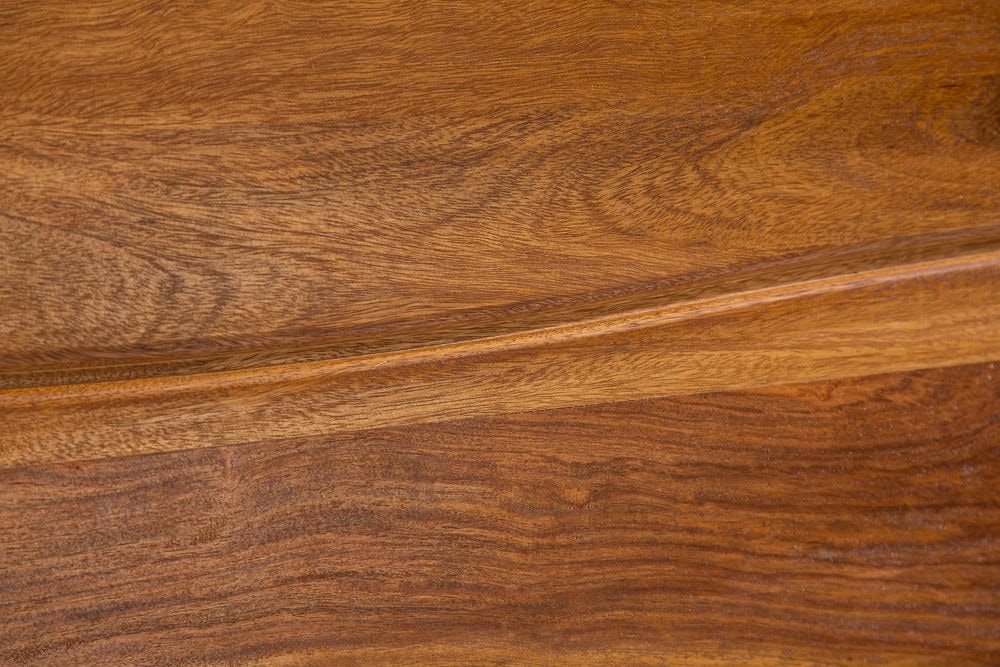 Massives Baumstamm Bett AMAZONAS 180x200cm braun Sheeshamholz stone finish