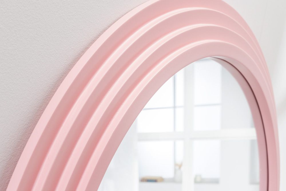 Design Wandspiegel WAVE 160cm rosa