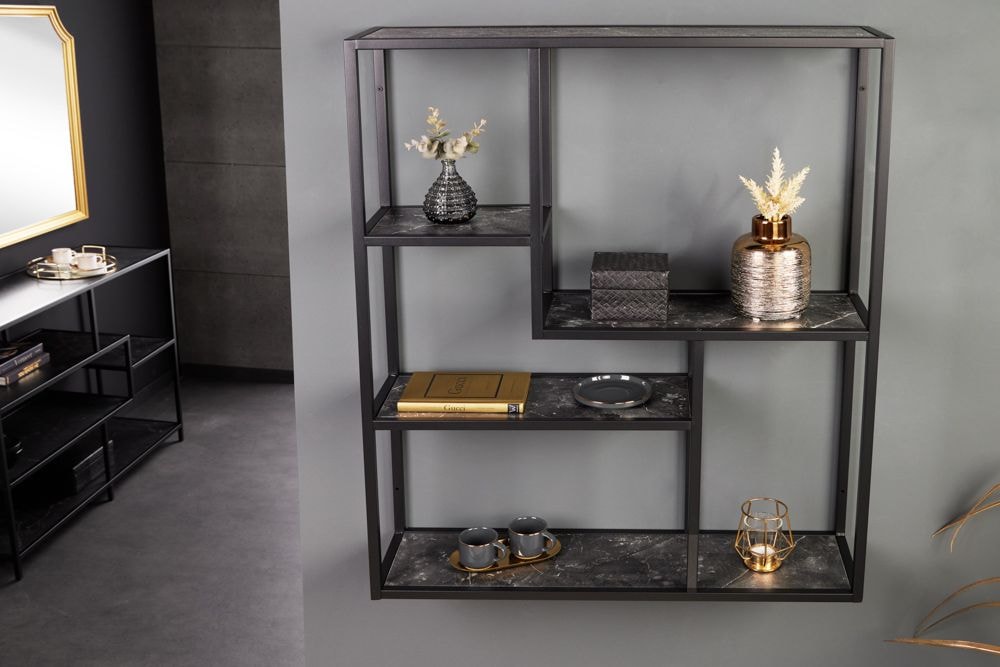 Modernes Wandregal SLIM LINE 90cm graphit Metall hängend