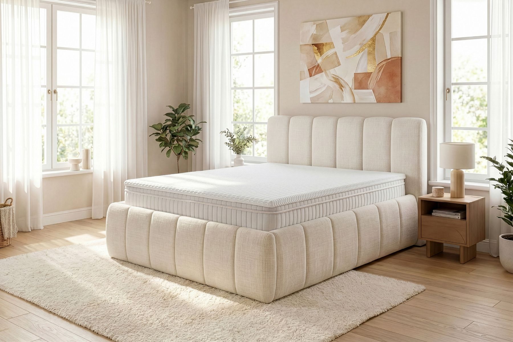 Bequemer Topper CLOUD FLEX 180x200cm weiß