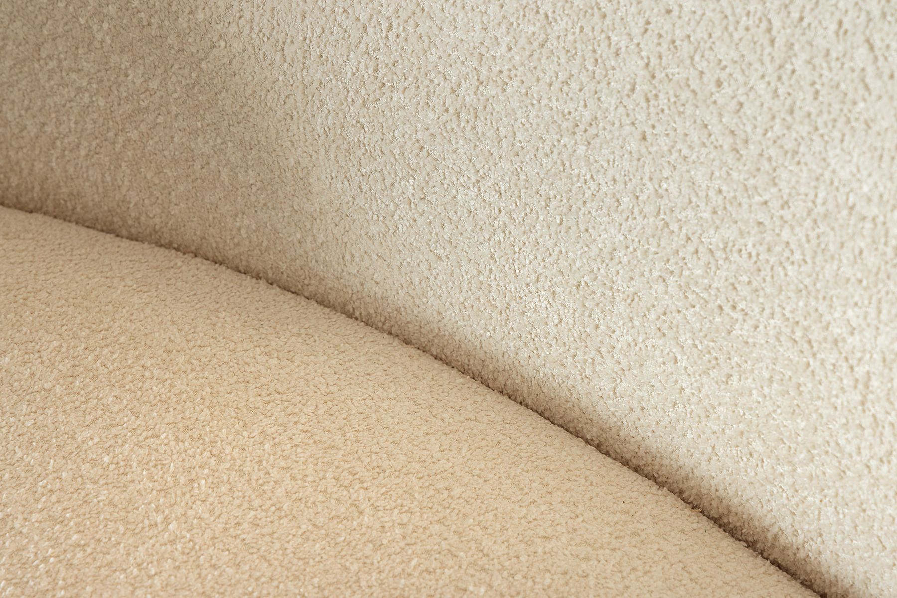 Modernes Sofa ATELIER 230cm beige Bouclé 3-Sitzer Couch inkl. Kissen