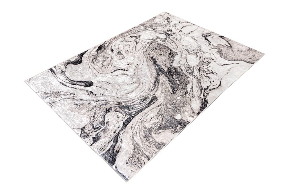 Design Teppich ART RUGS 230x160cm weiß grau Flachgewebe Indoor