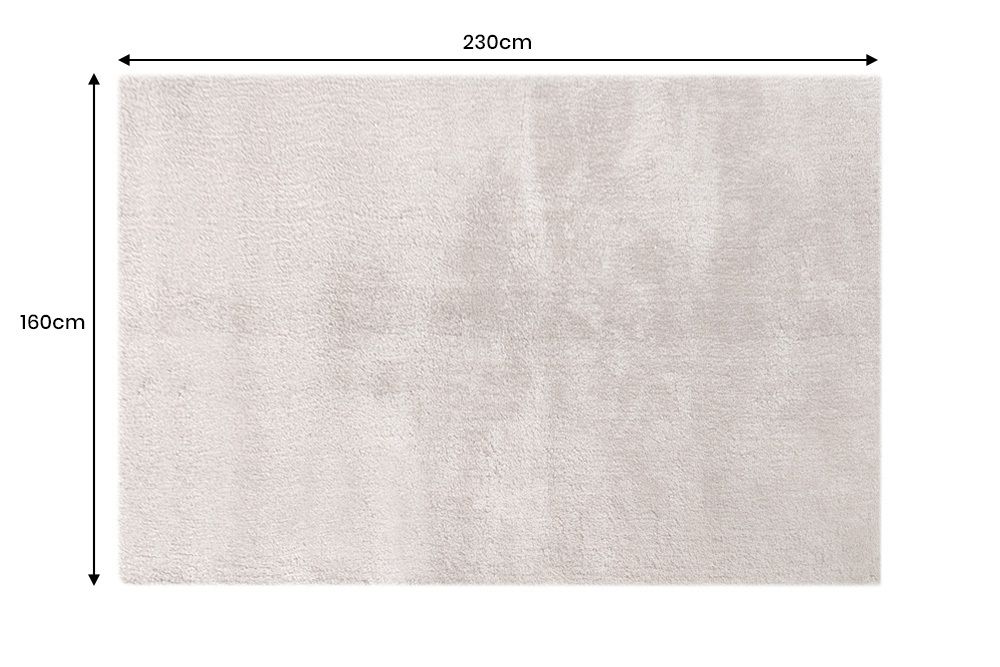 Design Teppich CLOUD 9 230x160cm creme Hochflor Indoor-Teppich