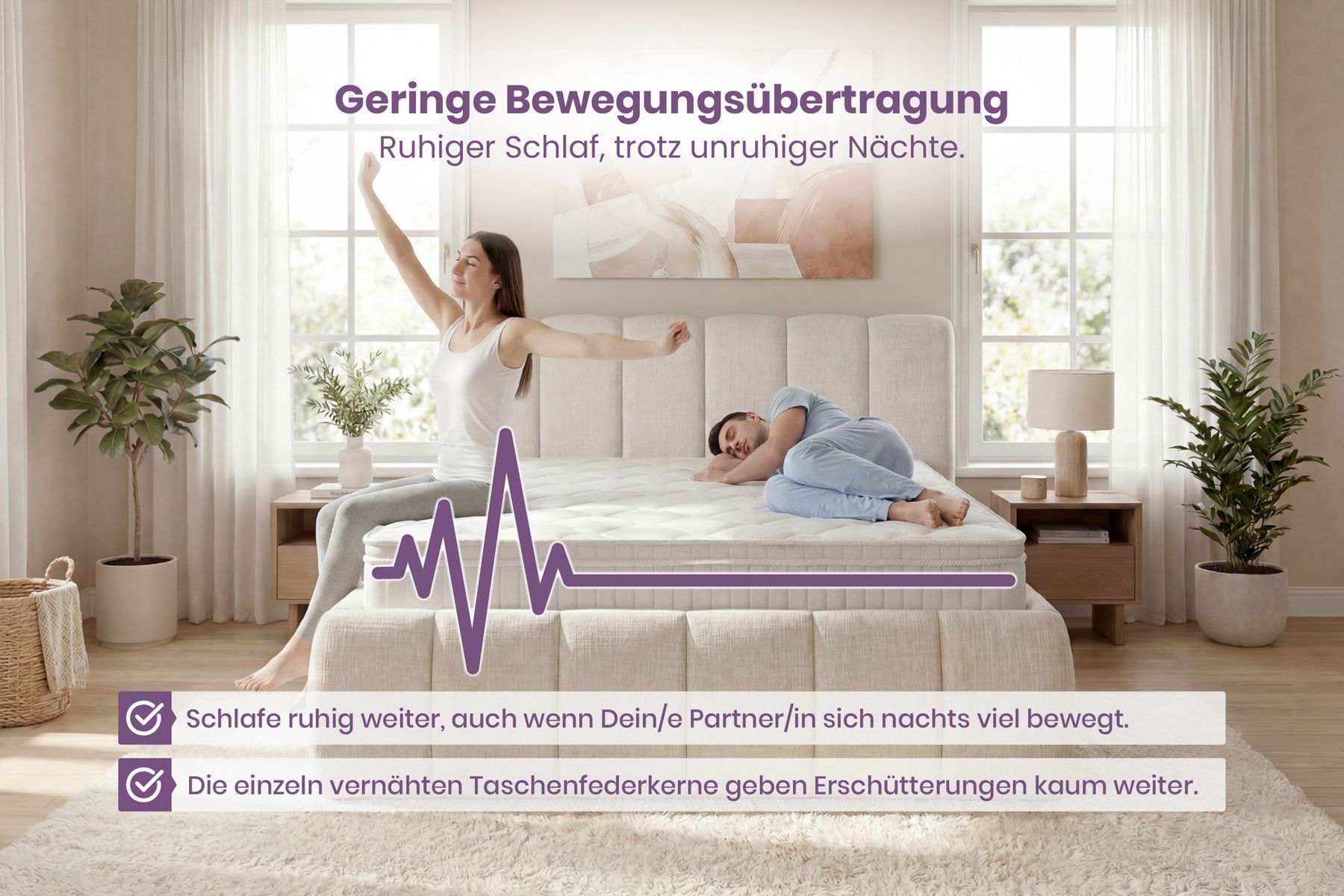 Ergonomische Boxspringmatratze CLOUD FLEX 180x200cm Tonnentaschenfederkern 7-Zonen
