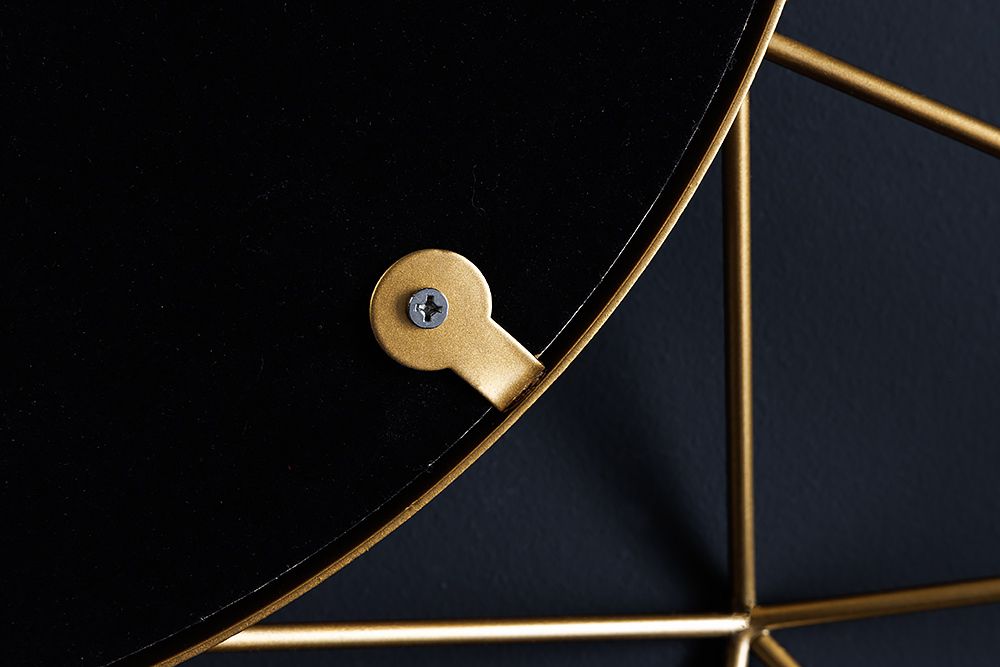 Handgearbeiteter Spiegel DIAMOND L 80cm gold aus Eisen im Retro Design