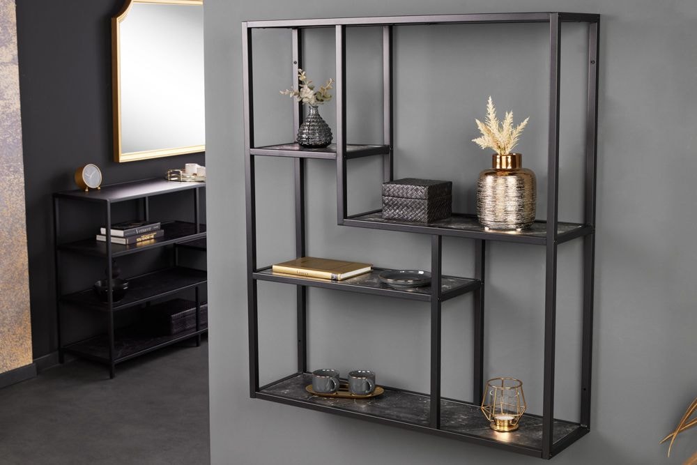 Modernes Wandregal SLIM LINE 90cm graphit Metall hängend