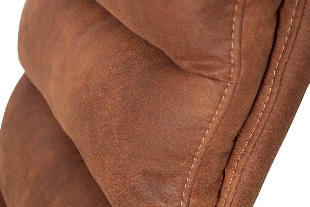 Design Freischwinger Stuhl COMFORT hellbraun mit Edelstahl-Gestell