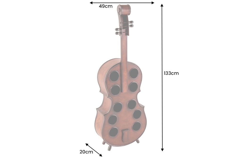 Extravagantes Weinregal CELLO 133cm braun Tannenholz für 10 Flaschen