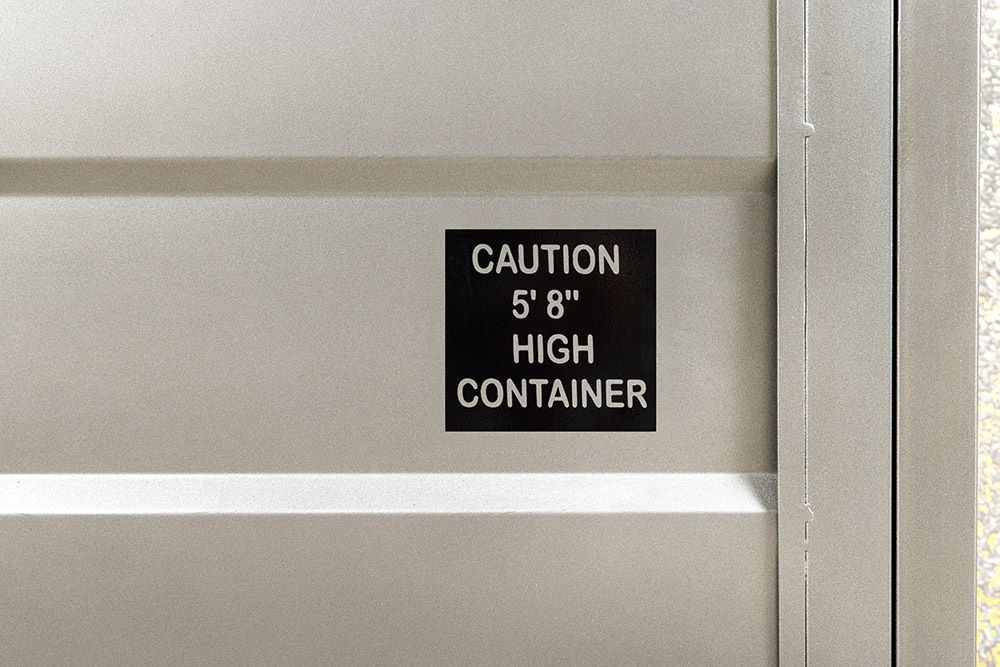 Design Aktenschrank GLOBETROTTER 180cm grau Eisen Container Upcycling Highboard