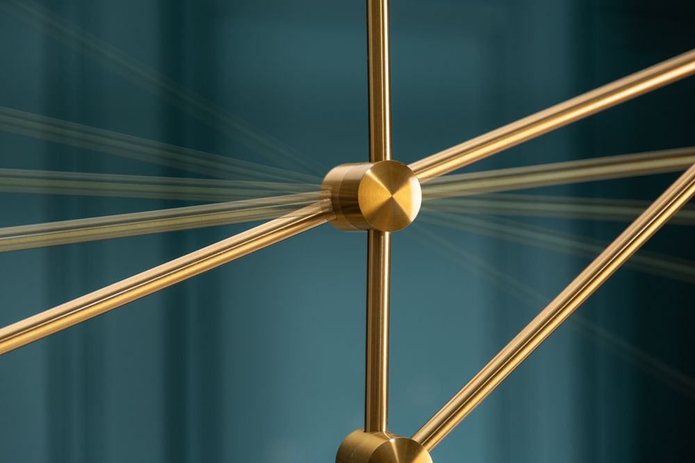 Elegante Hängelampe VARIATION 128cm gold mit sechs schwenkbaren Leuchten