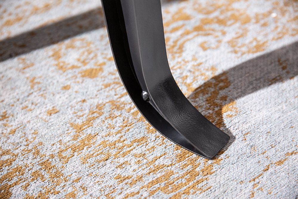 Höhenverstellbarer Beistelltisch ENGINEER 50cm Mangoholz Industrial Design massiv rund Eisen