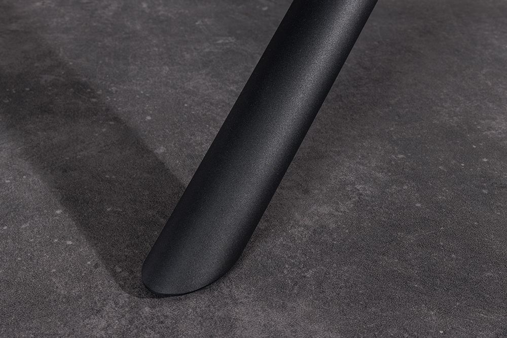 Ausziehbarer Esstisch MIKADO 180-230cm weiß Keramik schwarz Sterngestell