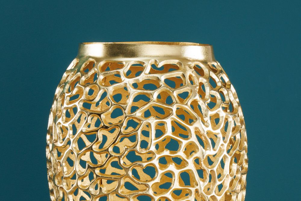 Filigrane Design XXL Vase ABSTRACT LEAF 90cm gold Handarbeit