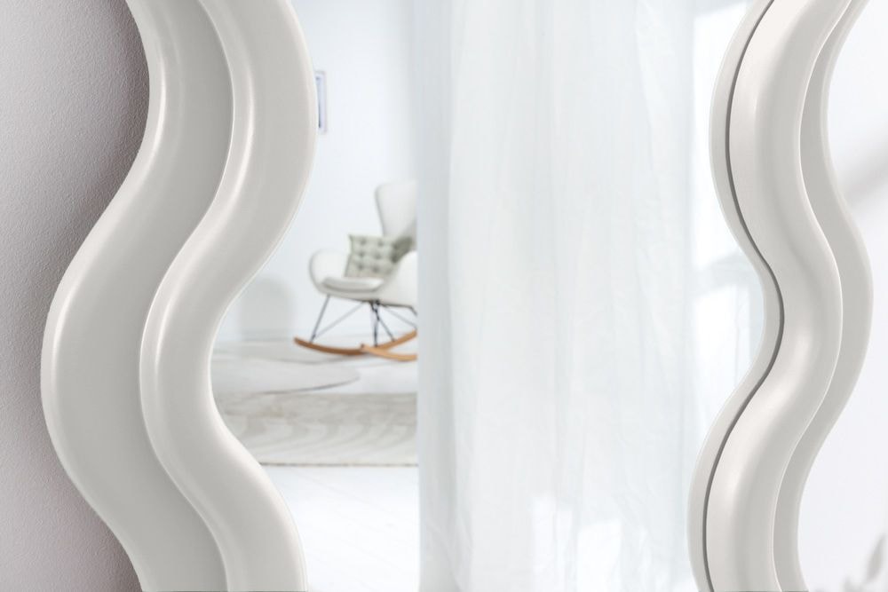 Design Wandspiegel CURVY 160cm weiß