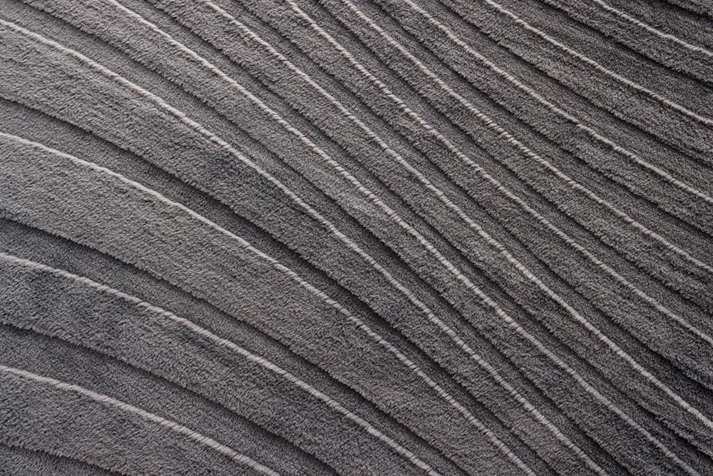 3D strukturierter Kurzflor Teppich WAVE 230x160cm anthrazit Hoch-Tief-Effekt