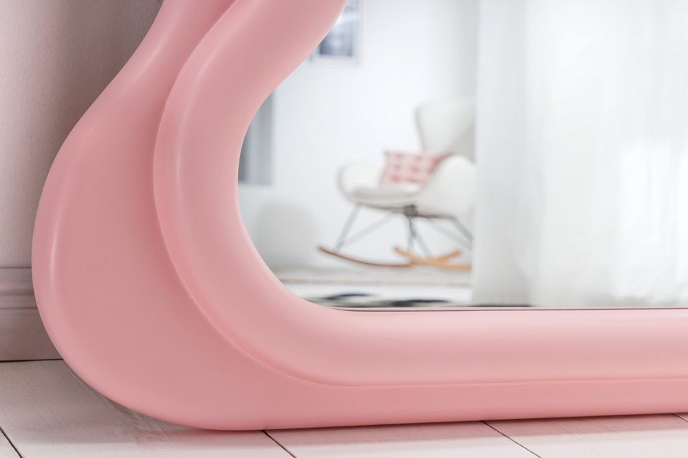 Design Wandspiegel CURVY 160cm rosa