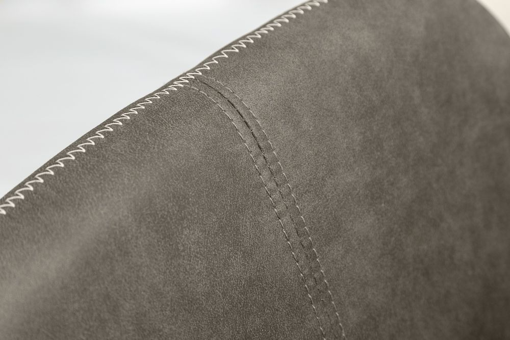 Design Stuhl MUSTANG antik taupe Microfaser mit Armlehne