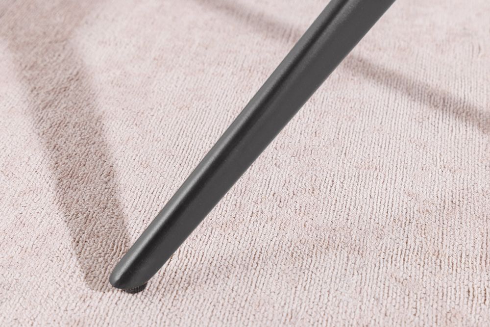 Drehbarer Design Stuhl CONCORD dunkelgrau Samt Taschenfederkern Metallgestell schwarz