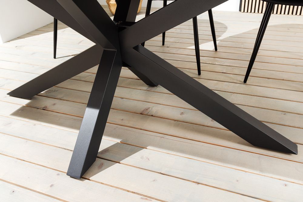 In- und Outdoor Esstisch GALAXIE 180cm anthrazit Keramik Aluminium Gartentisch