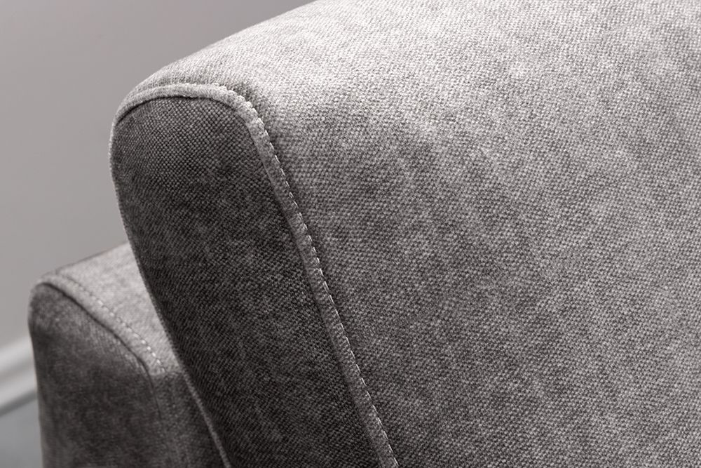 Großes Sofa LOFT 210cm grau Vogue Velours Samt 3-Sitzer Couch Taschenfederkern
