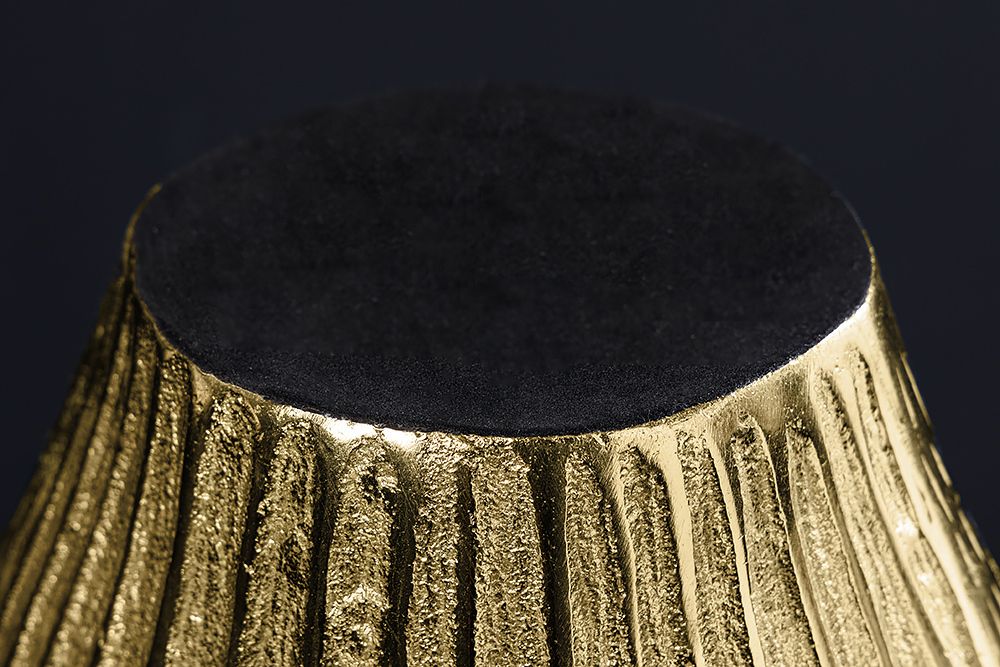 Handgefertigte Deko-Vase ELEGANCE 35cm gold antik Metall Hammerschlag Design