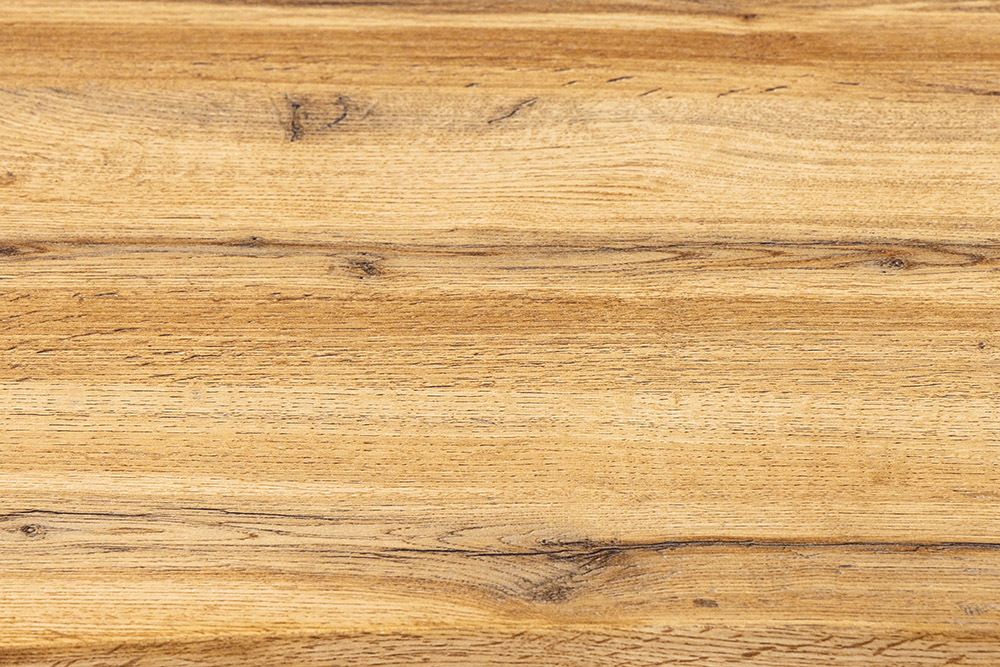 Ausziehbarer Esstisch WILD 160-200cm braun Wildeichen-Design schwarz Baumkante