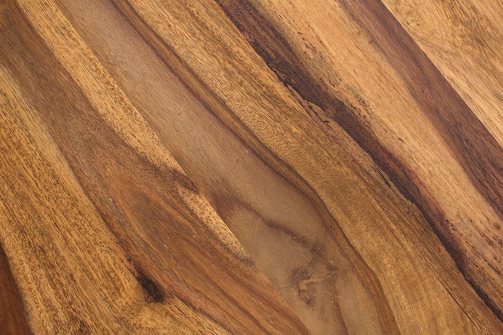 Eleganter Schreibtisch ELEMENTS 118cm braun Sheesham stone finish Metallgestell