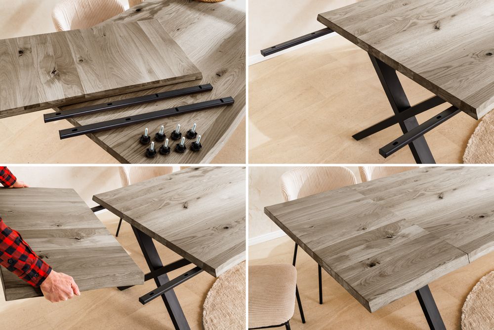 2er Set Ansteckplatten WILD OAK 50cm smoke finish Wildeiche Verlängerung Baumkante
