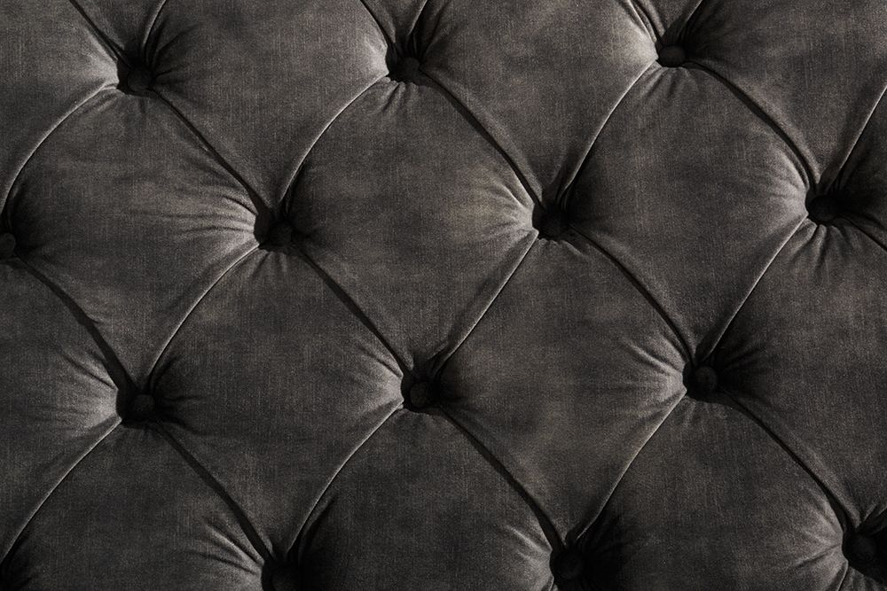 Design Doppelbett PARIS 160x200cm grau Samt Chesterfield Polsterbett