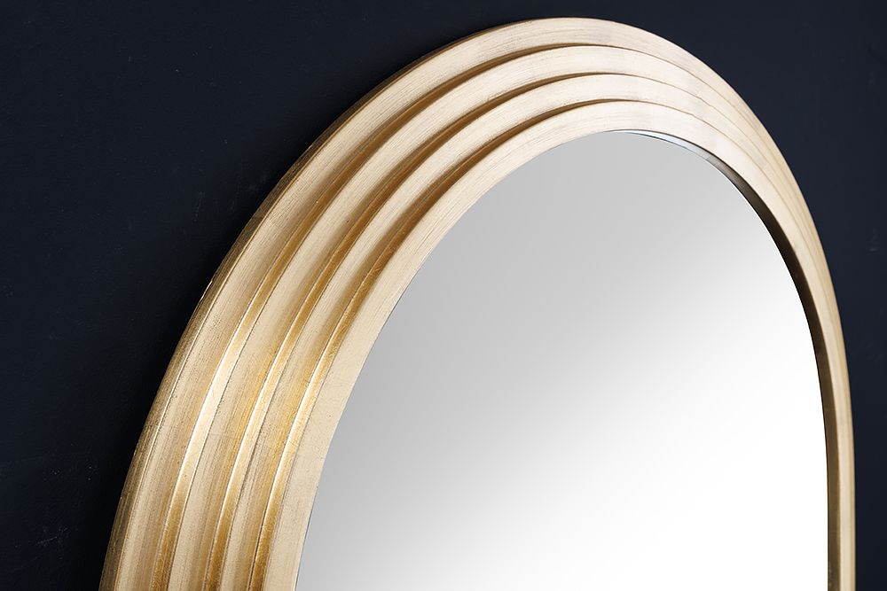 Edler Wandspiegel ART DECO 160cm gold Rundbogen Spiegel