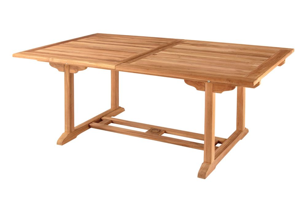 Ausziehbarer Gartentisch EMPIRE TEAK 170-230cm natur Teakholz massiv wetterfest