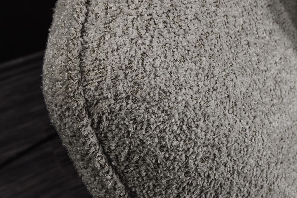Modernes Big Sofa ROYAL 295cm grau Bouclé Federkern XXL-Couch inkl. Kissen